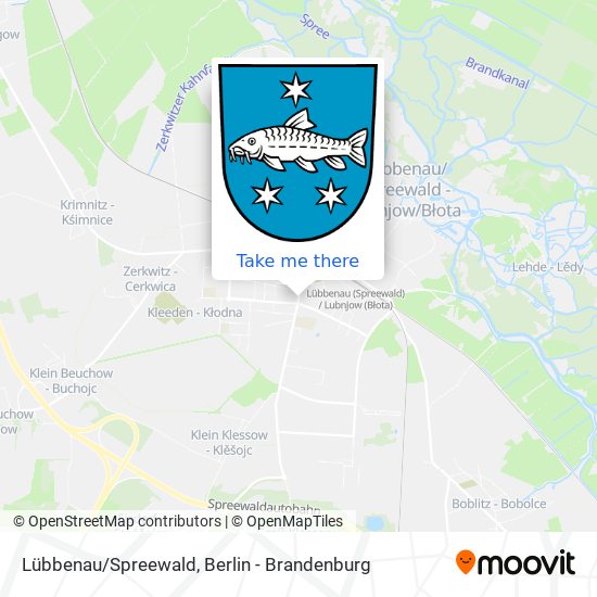 Lübbenau/Spreewald map