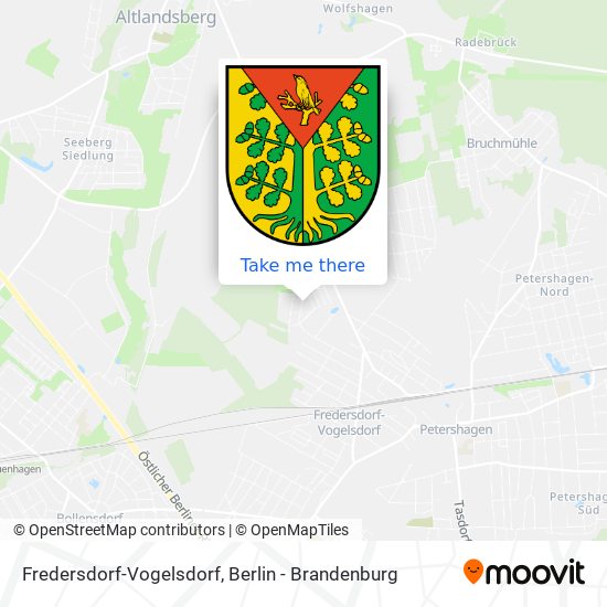 Fredersdorf-Vogelsdorf map