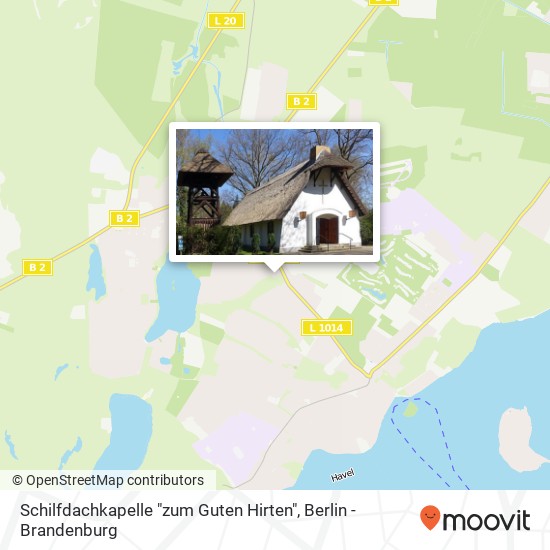 Schilfdachkapelle "zum Guten Hirten" map