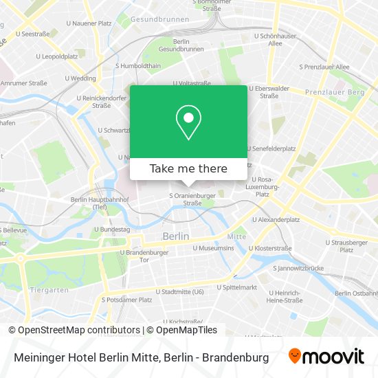 Meininger Hotel Berlin Mitte map