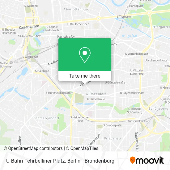 Карта U-Bahn-Fehrbelliner Platz