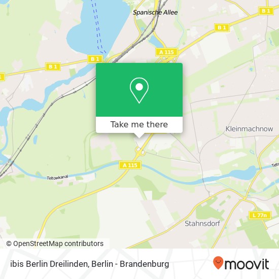 ibis Berlin Dreilinden map
