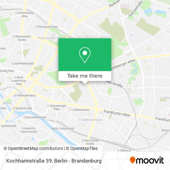 Карта Kochhannstraße 39