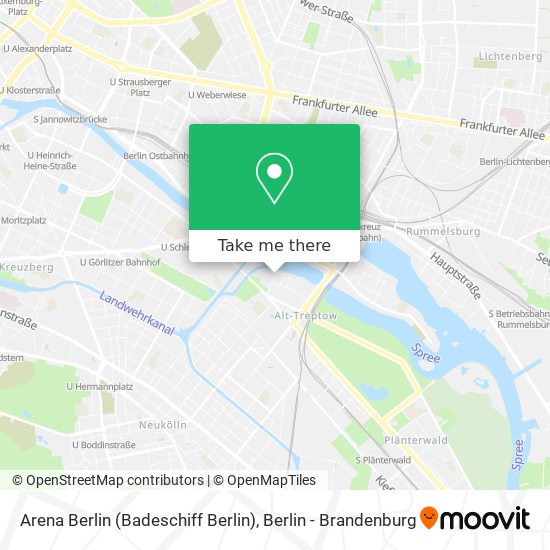 Карта Arena Berlin (Badeschiff Berlin)