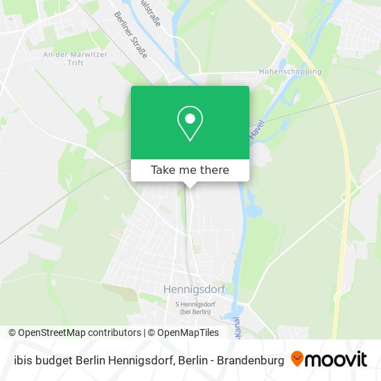 Карта ibis budget Berlin Hennigsdorf