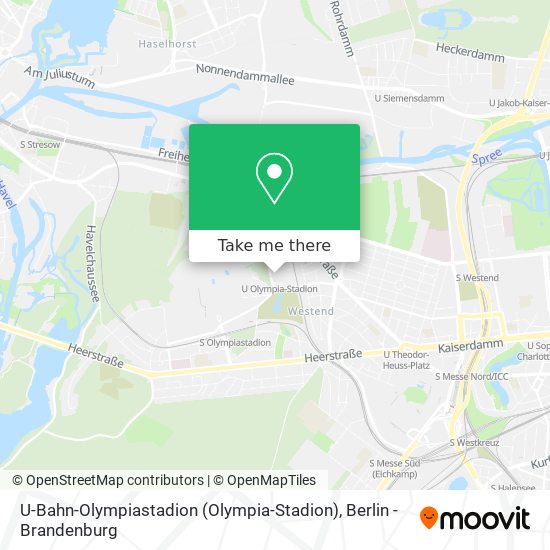 Карта U-Bahn-Olympiastadion (Olympia-Stadion)
