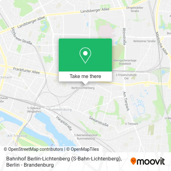 Карта Bahnhof Berlin-Lichtenberg (S-Bahn-Lichtenberg)