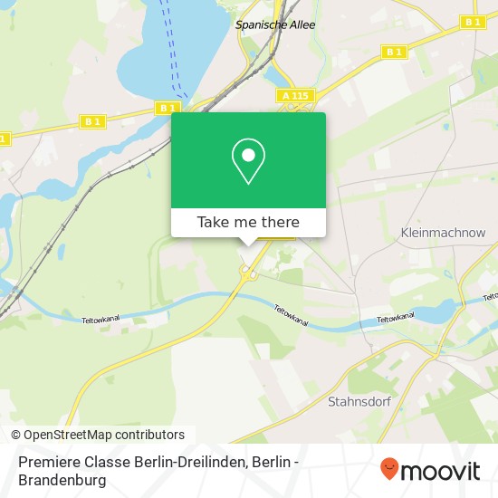 Premiere Classe Berlin-Dreilinden map