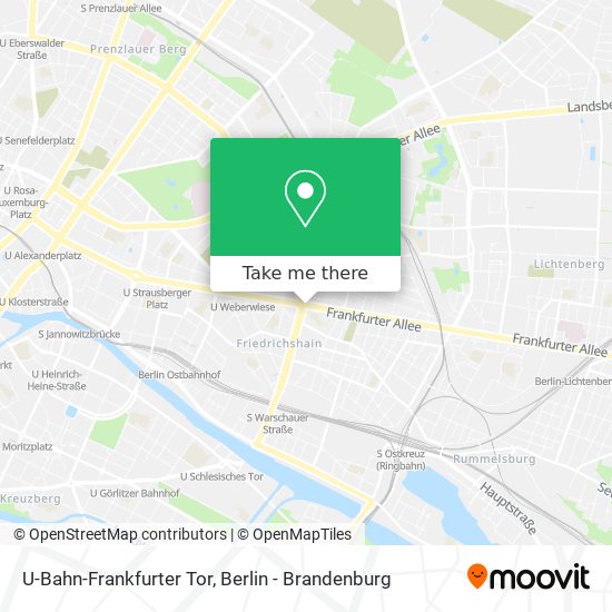 U-Bahn-Frankfurter Tor map