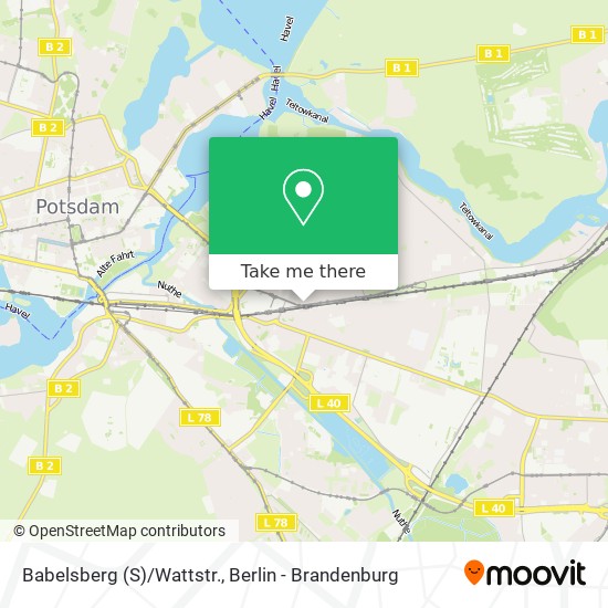 Babelsberg (S)/Wattstr. map