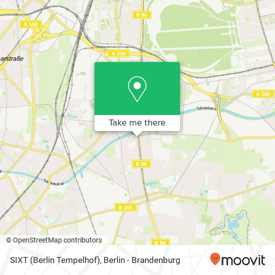 SIXT (Berlin Tempelhof) map