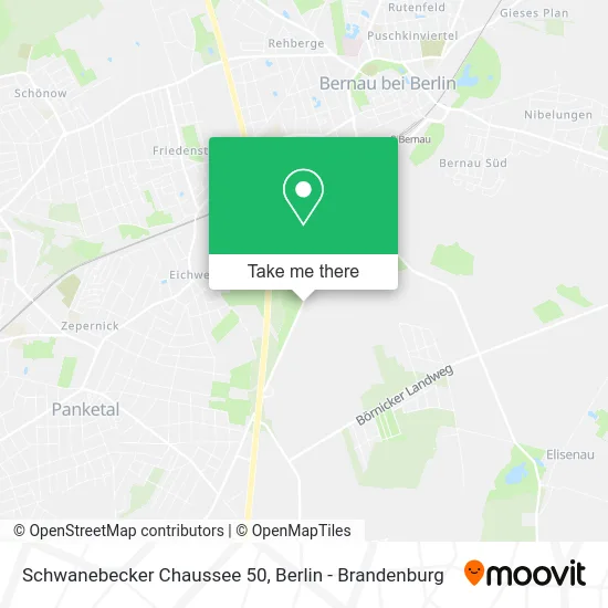 Schwanebecker Chaussee 50 map