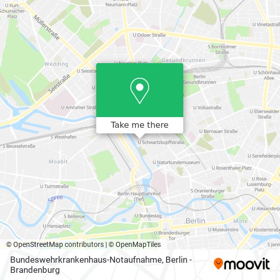 Bundeswehrkrankenhaus-Notaufnahme map