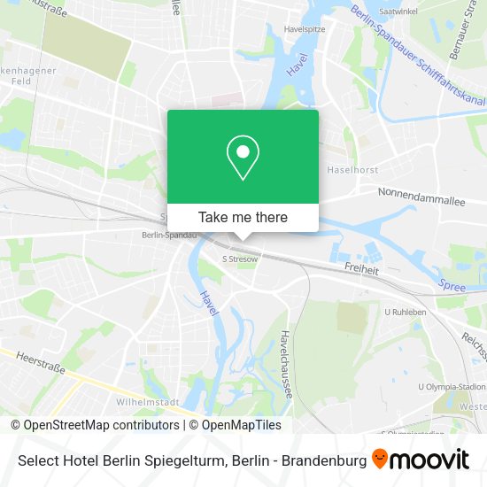 Карта Select Hotel Berlin Spiegelturm