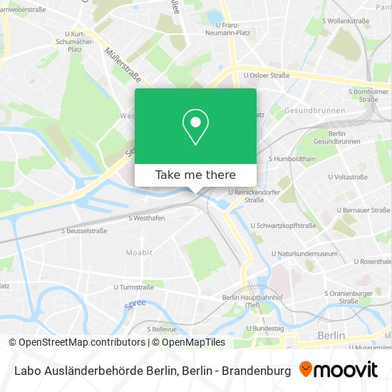 Labo Ausländerbehörde Berlin map