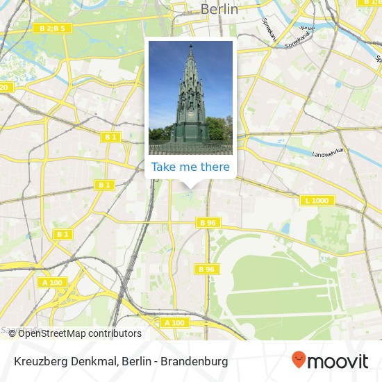 Kreuzberg Denkmal map