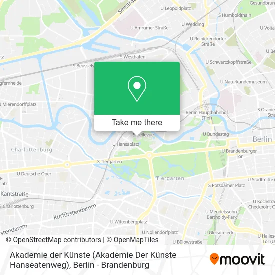 Карта Akademie der Künste (Akademie Der Künste Hanseatenweg)