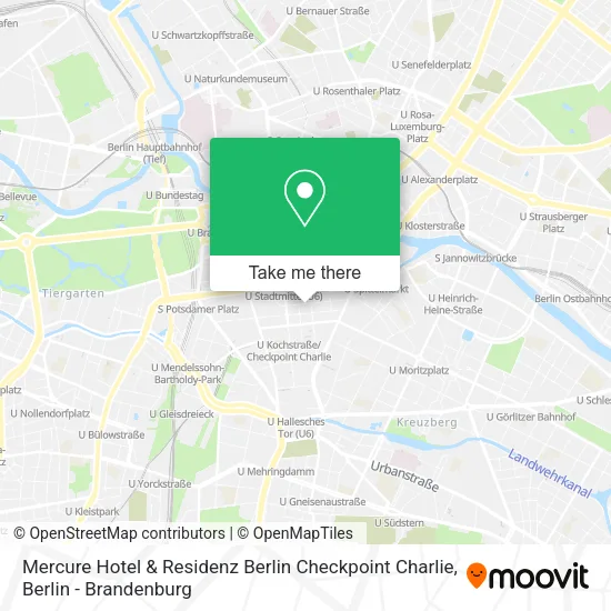 Mercure Hotel & Residenz Berlin Checkpoint Charlie map