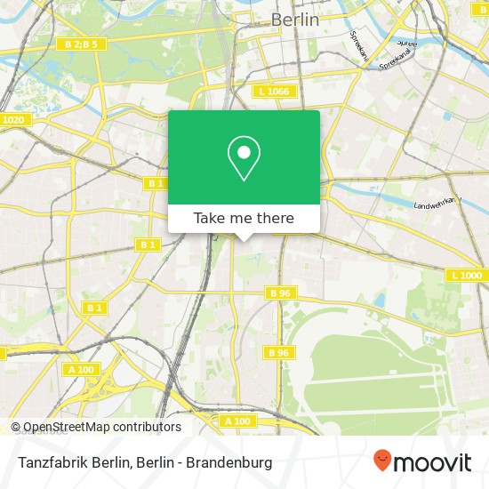 Tanzfabrik Berlin map
