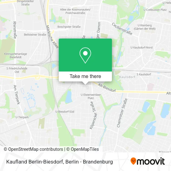 Карта Kaufland Berlin-Biesdorf
