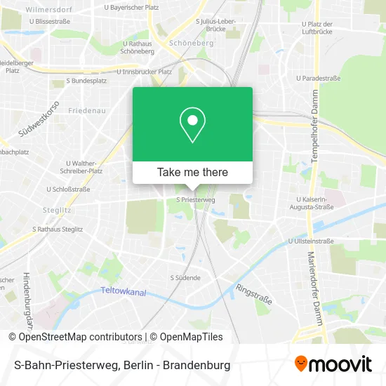 S-Bahn-Priesterweg map