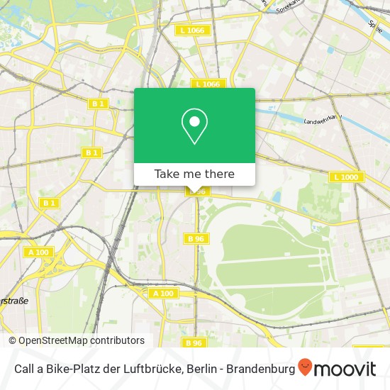 Call a Bike-Platz der Luftbrücke map