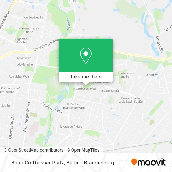Карта U-Bahn-Cottbusser Platz