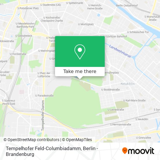 Tempelhofer Feld-Columbiadamm map