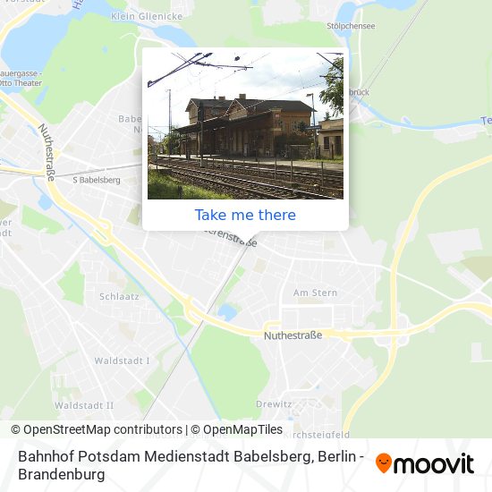 Карта Bahnhof Potsdam Medienstadt Babelsberg