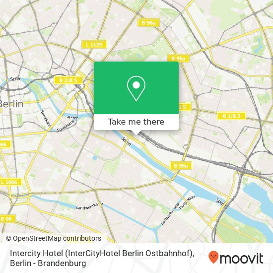 Intercity Hotel (InterCityHotel Berlin Ostbahnhof) map