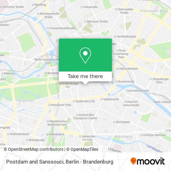 Postdam and Sanssouci map