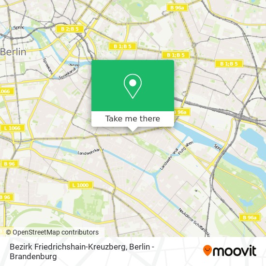 Карта Bezirk Friedrichshain-Kreuzberg