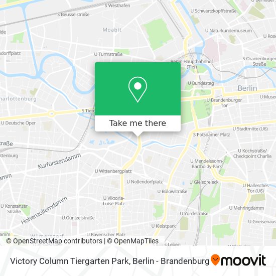 Victory Column Tiergarten Park map
