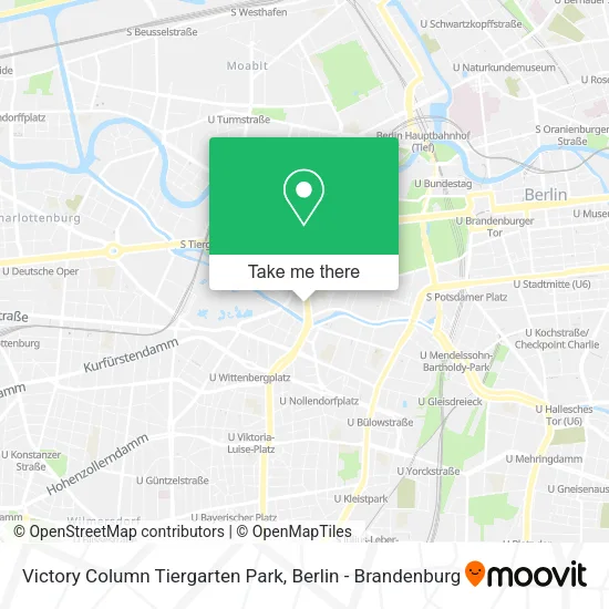 Карта Victory Column Tiergarten Park