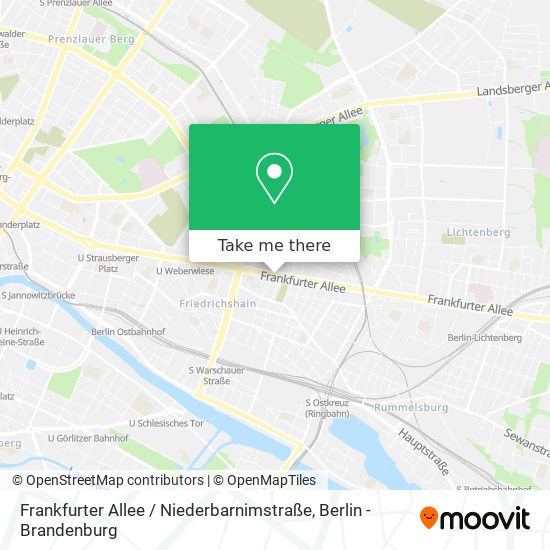 Карта Frankfurter Allee / Niederbarnimstraße