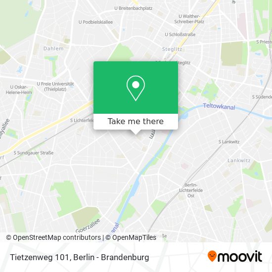Tietzenweg 101 map