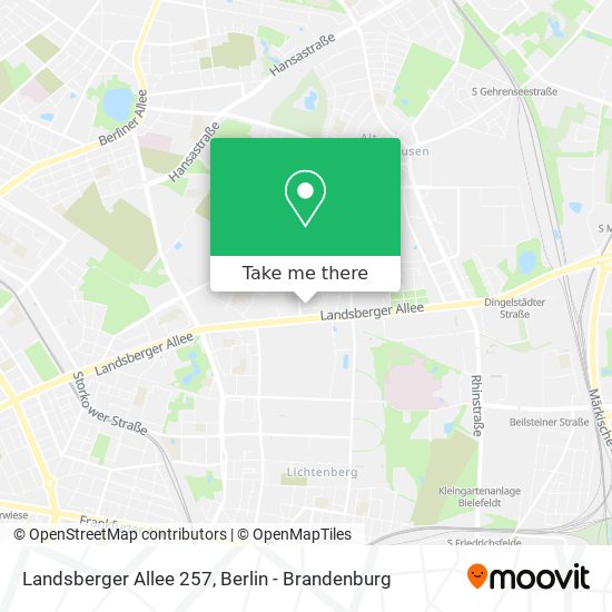 Landsberger Allee 257 map