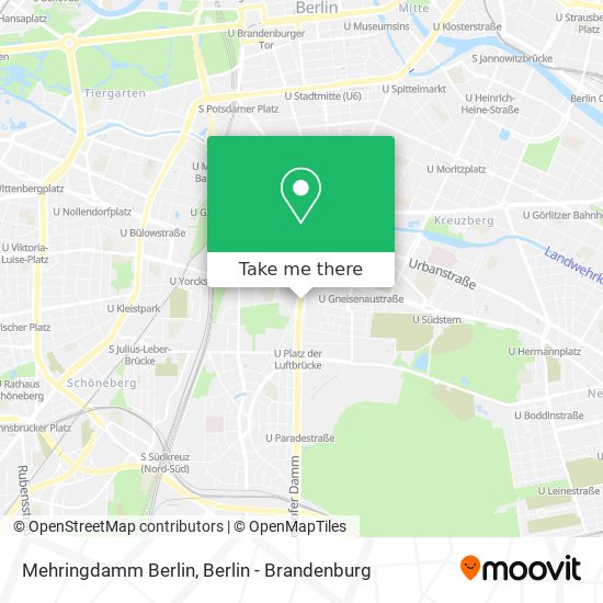 Карта Mehringdamm Berlin