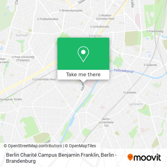 Berlin Charité Campus Benjamin Franklin map