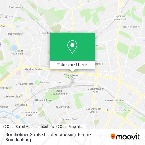 Карта Bornholmer Straße border crossing