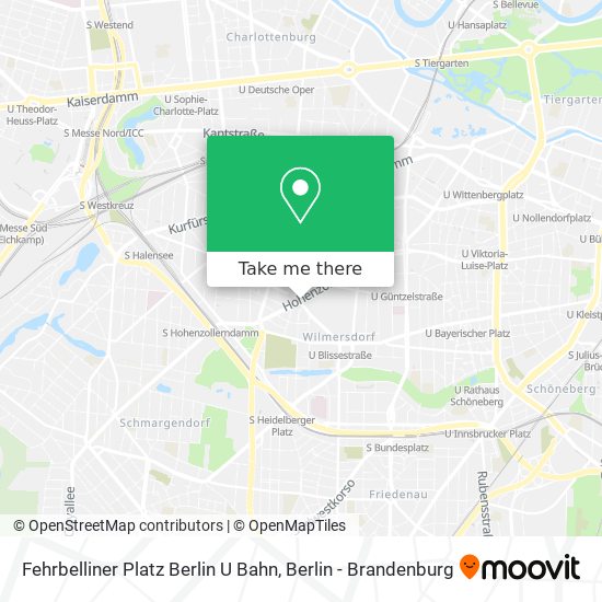 Fehrbelliner Platz Berlin U Bahn map