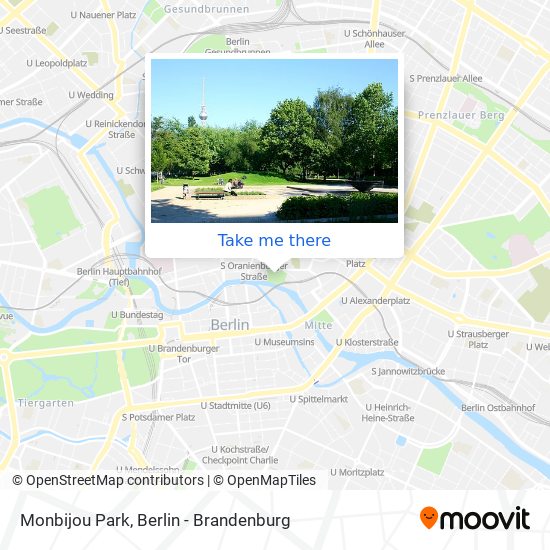 Monbijou Park map