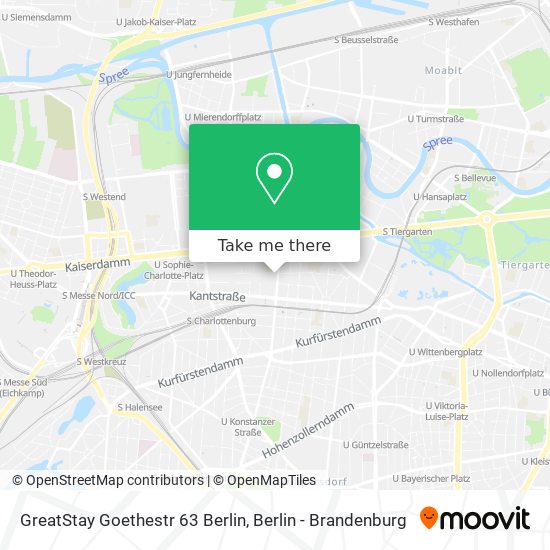 Карта GreatStay Goethestr 63 Berlin