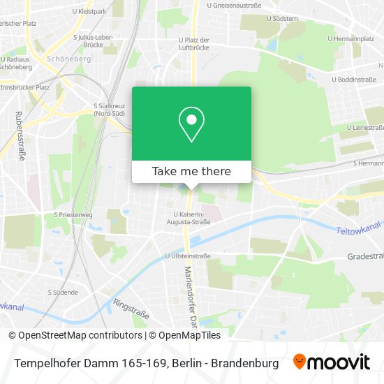Карта Tempelhofer Damm 165-169