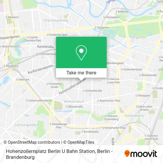 Карта Hohenzollernplatz Berlin U Bahn Station