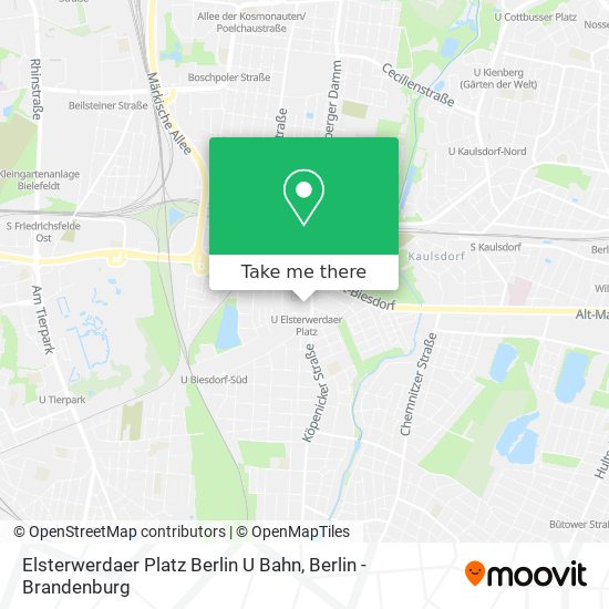 Elsterwerdaer Platz Berlin U Bahn map