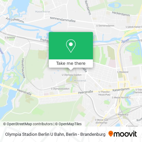 Карта Olympia Stadion Berlin U Bahn