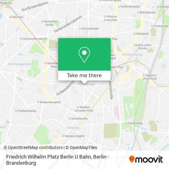 Friedrich Wilhelm Platz Berlin U Bahn map