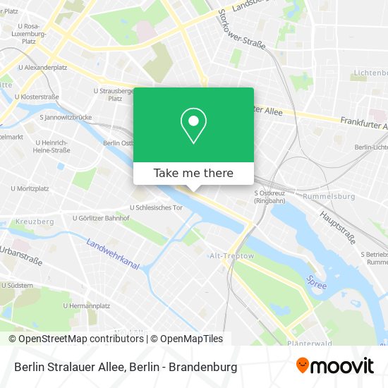 Карта Berlin Stralauer Allee