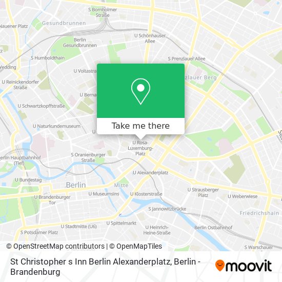 Карта St Christopher s Inn Berlin Alexanderplatz